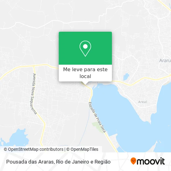 Pousada das Araras mapa