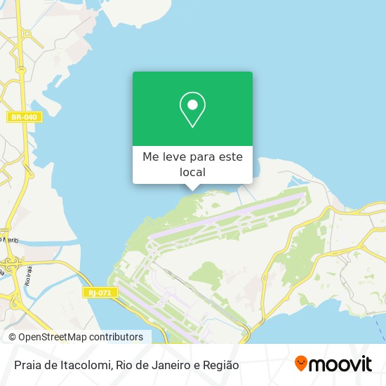 Praia de Itacolomi mapa