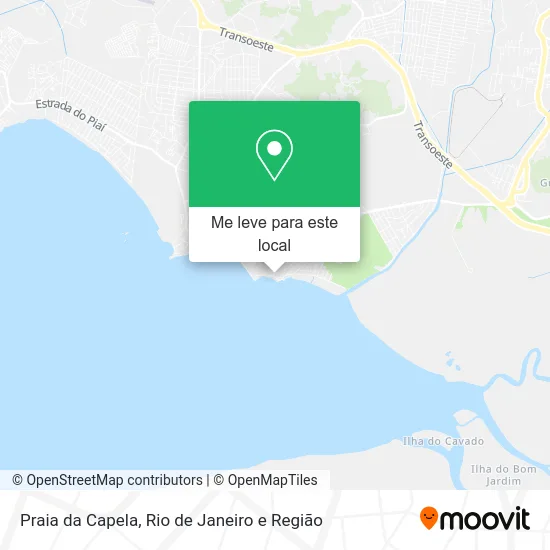 Praia da Capela mapa
