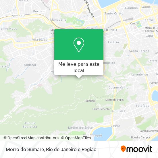 Morro do Sumaré mapa