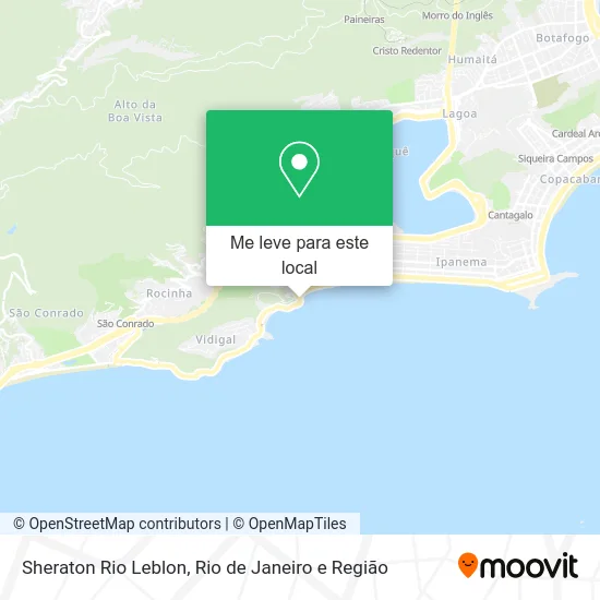 Sheraton Rio Leblon mapa