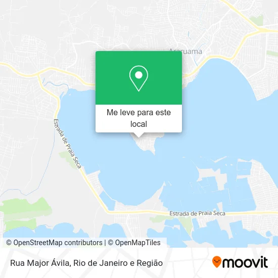 Rua Major Ávila mapa