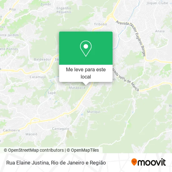 Rua Elaine Justina mapa