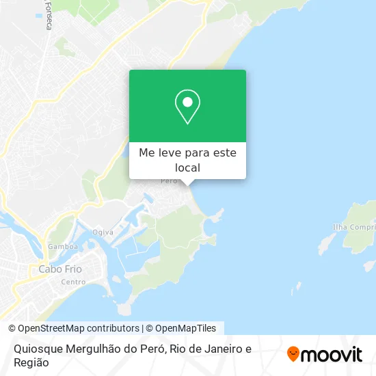 Quiosque Mergulhão do Peró mapa