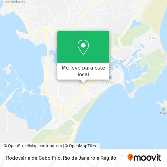 Rodoviária de Cabo Frio mapa