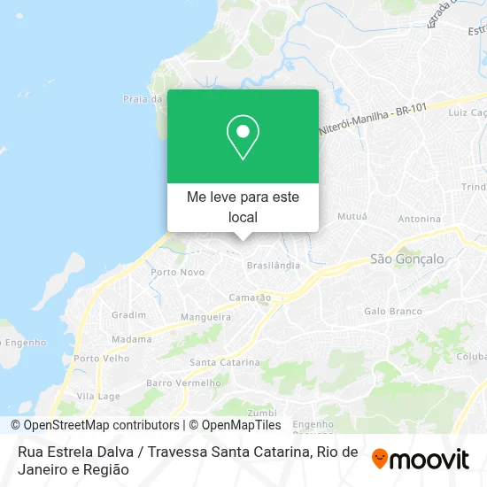 Rua Estrela Dalva / Travessa Santa Catarina mapa