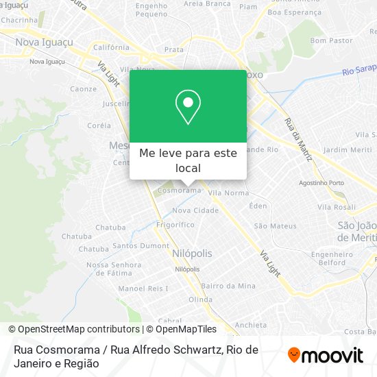 Rua Cosmorama / Rua Alfredo Schwartz mapa