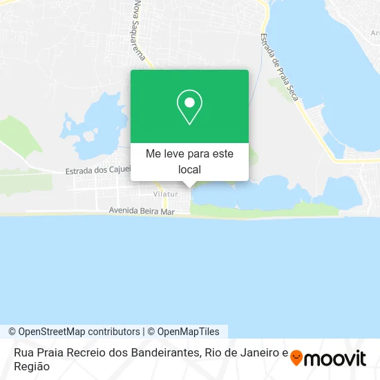 Rua Praia Recreio dos Bandeirantes mapa
