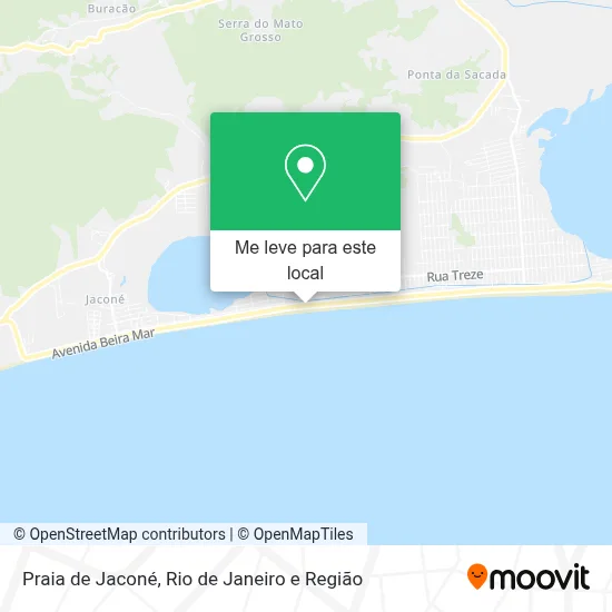 Praia de Jaconé mapa