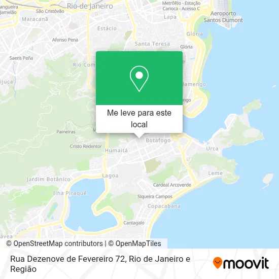 Rua Dezenove de Fevereiro 72 mapa