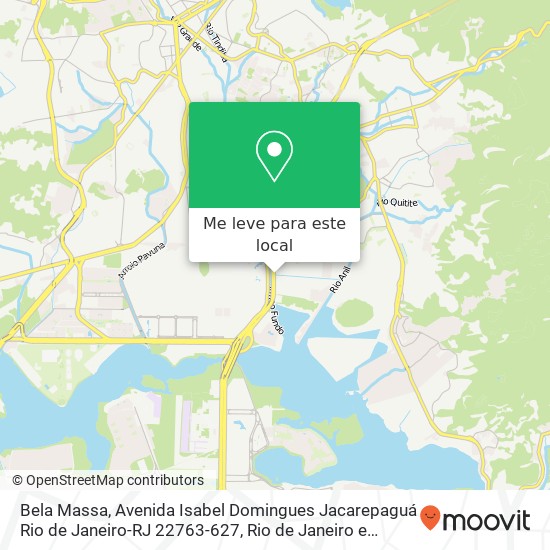 Bela Massa, Avenida Isabel Domingues Jacarepaguá Rio de Janeiro-RJ 22763-627 mapa