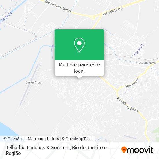 Telhadão Lanches & Gourmet mapa