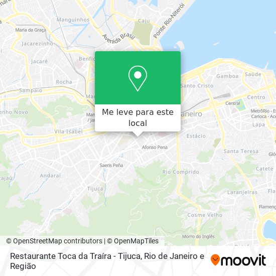 Restaurante Toca da Traíra - Tijuca mapa