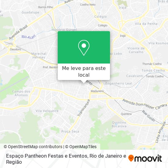Espaço Pantheon Festas e Eventos mapa