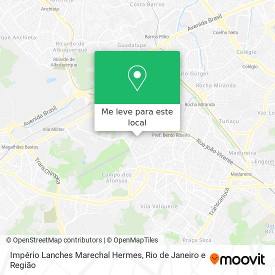 Império Lanches Marechal Hermes mapa
