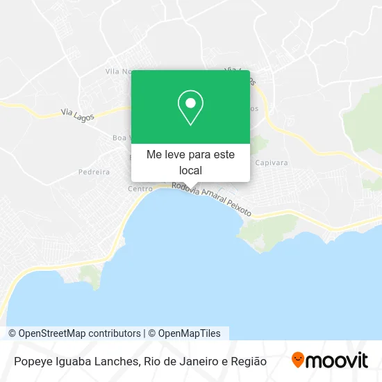 Popeye Iguaba Lanches mapa