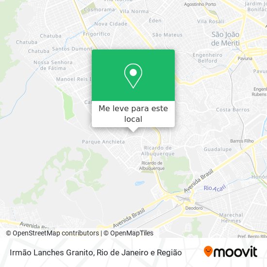 Irmão Lanches Granito mapa