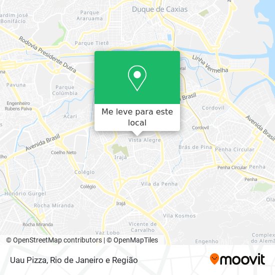 Uau Pizza mapa