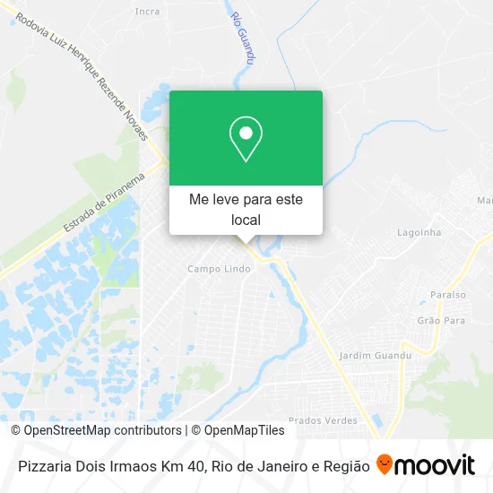 Pizzaria Dois Irmaos Km 40 mapa