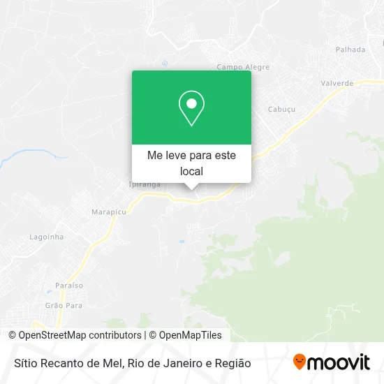 Sítio Recanto de Mel mapa