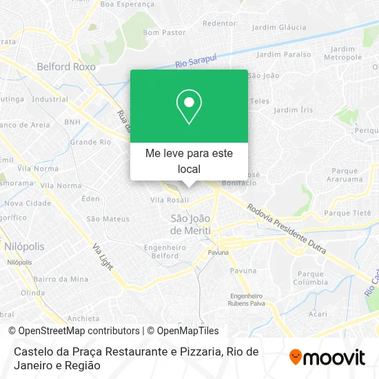 Castelo da Praça Restaurante e Pizzaria mapa