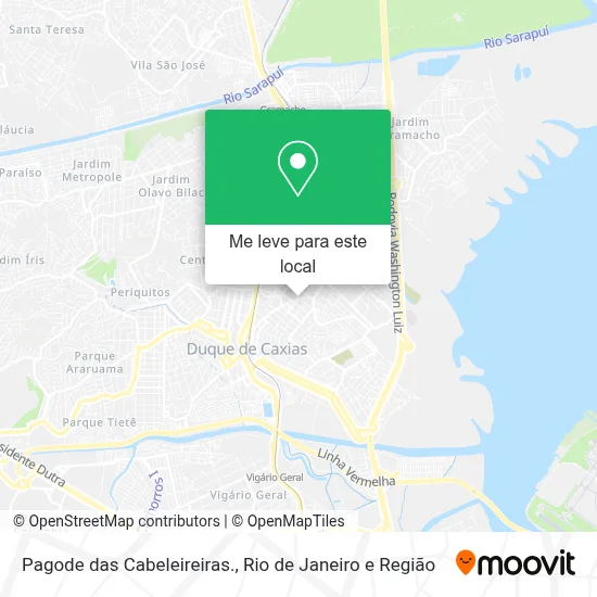 Pagode das Cabeleireiras. mapa