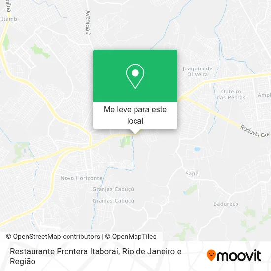 Restaurante Frontera Itaboraí mapa