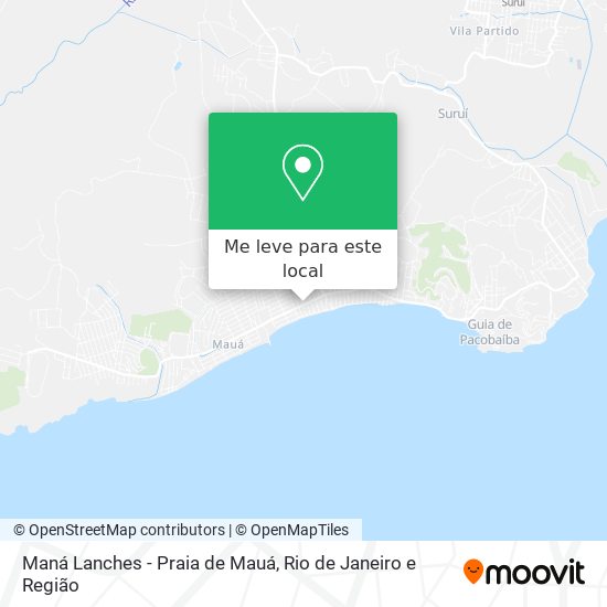 Maná Lanches - Praia de Mauá mapa