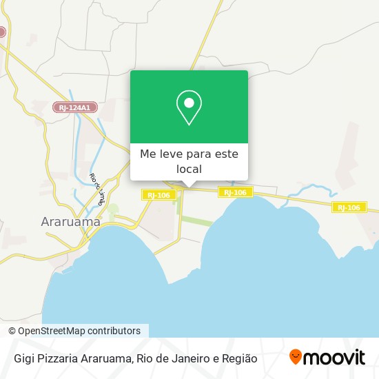 Gigi Pizzaria Araruama mapa