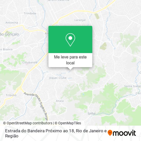 Estrada do Bandeira Próximo ao 18 mapa