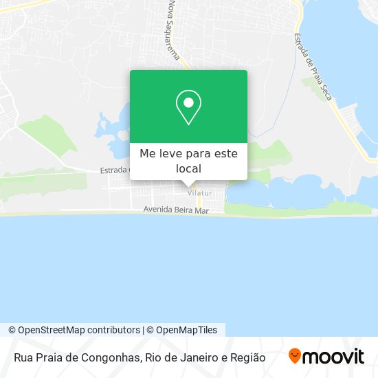 Rua Praia de Congonhas mapa