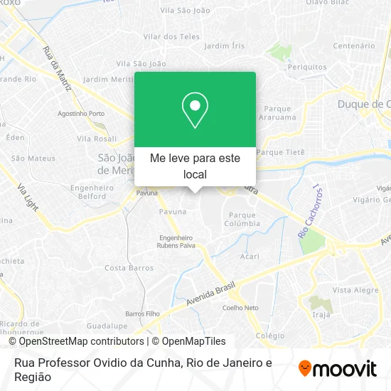 Rua Professor Ovidio da Cunha mapa