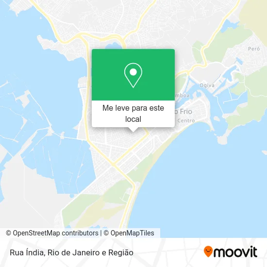Rua Índia mapa