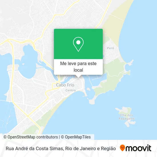 Rua André da Costa Simas mapa