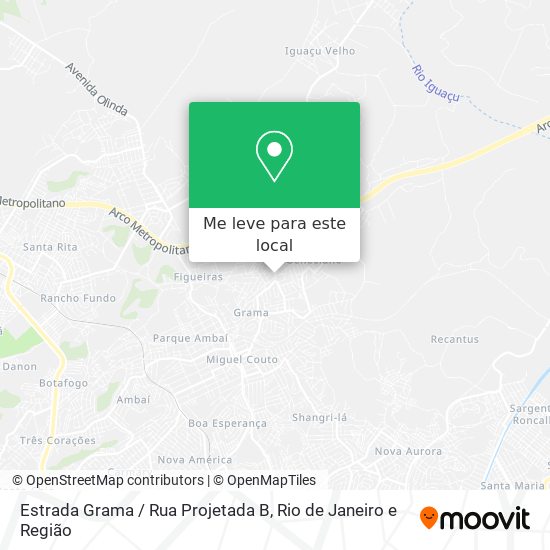 Estrada Grama / Rua Projetada B mapa