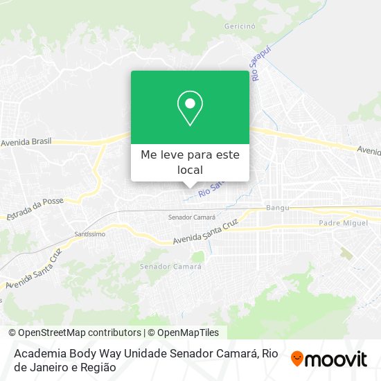 Academia Body Way Unidade Senador Camará mapa