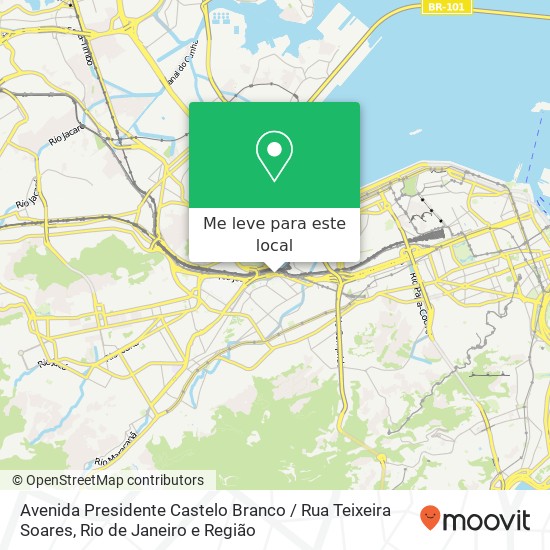 Avenida Presidente Castelo Branco / Rua Teixeira Soares mapa