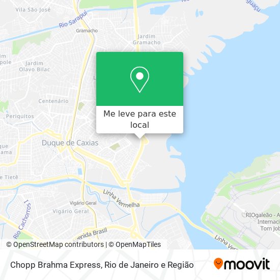 Chopp Brahma Express mapa
