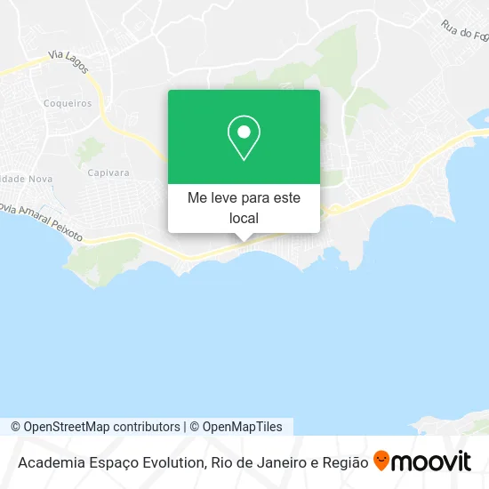 Academia Espaço Evolution mapa