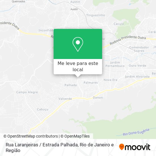 Rua Laranjeiras / Estrada Palhada mapa