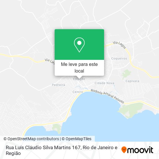 Rua Luís Cláudio Silva Martins 167 mapa