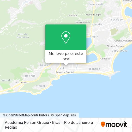 Academia Relson Gracie - Brasil mapa