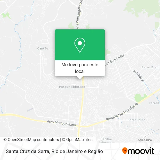 Santa Cruz da Serra mapa