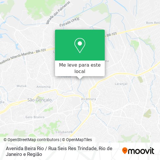 Avenida Beira Rio / Rua Seis Res Trindade mapa