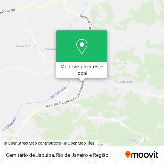 Cemitério de Japuiba mapa