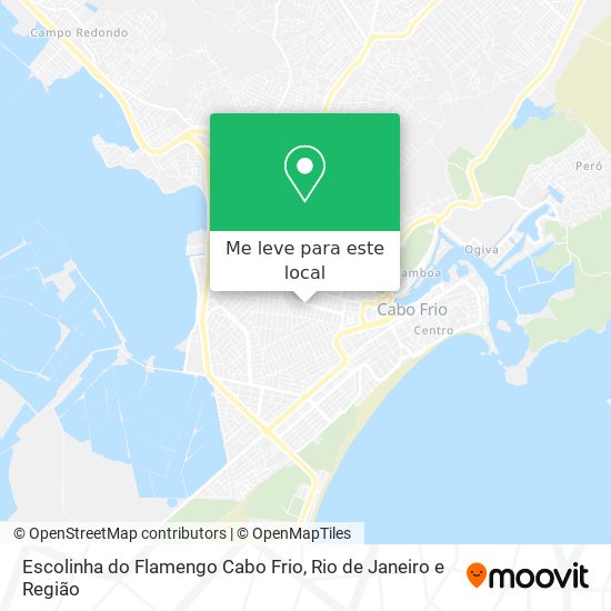 Escolinha do Flamengo Cabo Frio mapa
