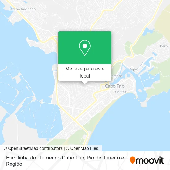 Escolinha do Flamengo Cabo Frio mapa
