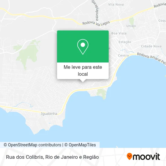 Rua dos Colibris mapa