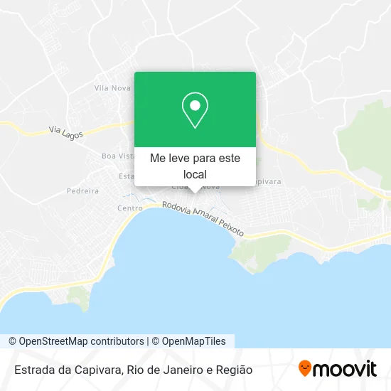 Estrada da Capivara mapa