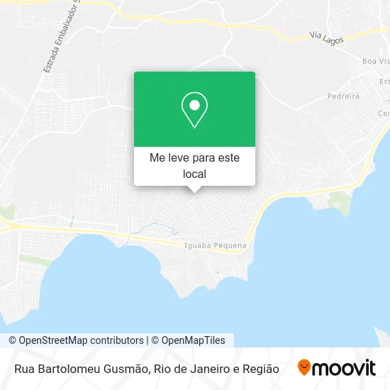 Rua Bartolomeu Gusmão mapa